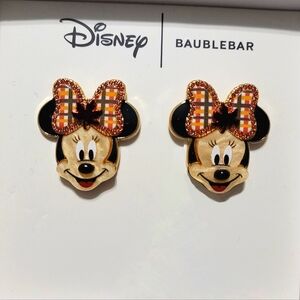Baublebar x Disney Minnie Mouse Plaid Bow Earrings